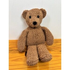 Vintage 1986 GUND Gear Plush Brown Teddy Bear with Rattle Woolley Hair Brown